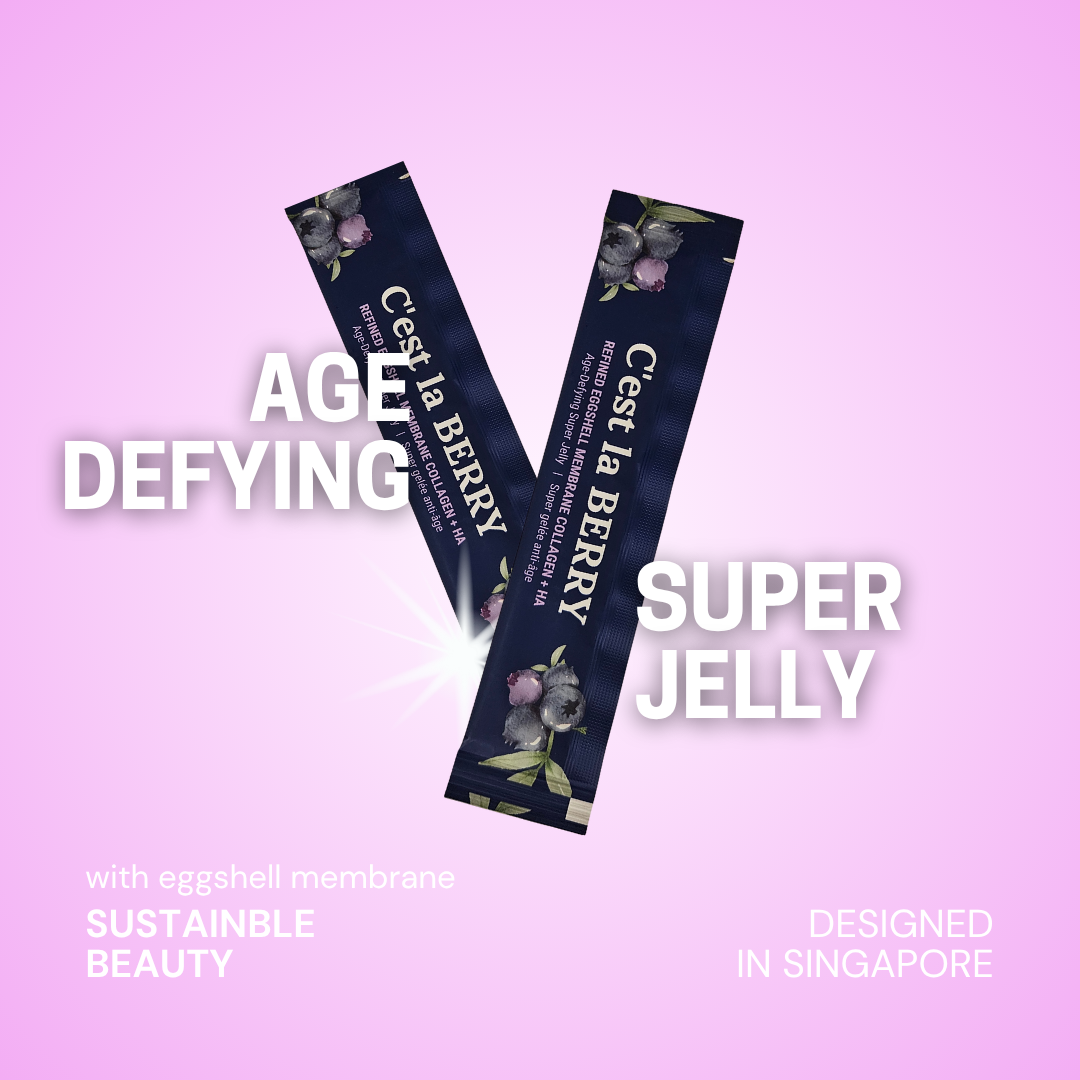 Powerful Age defying Super jelly made with French ingredients Made in Korea Designed in Singapore for modern people
