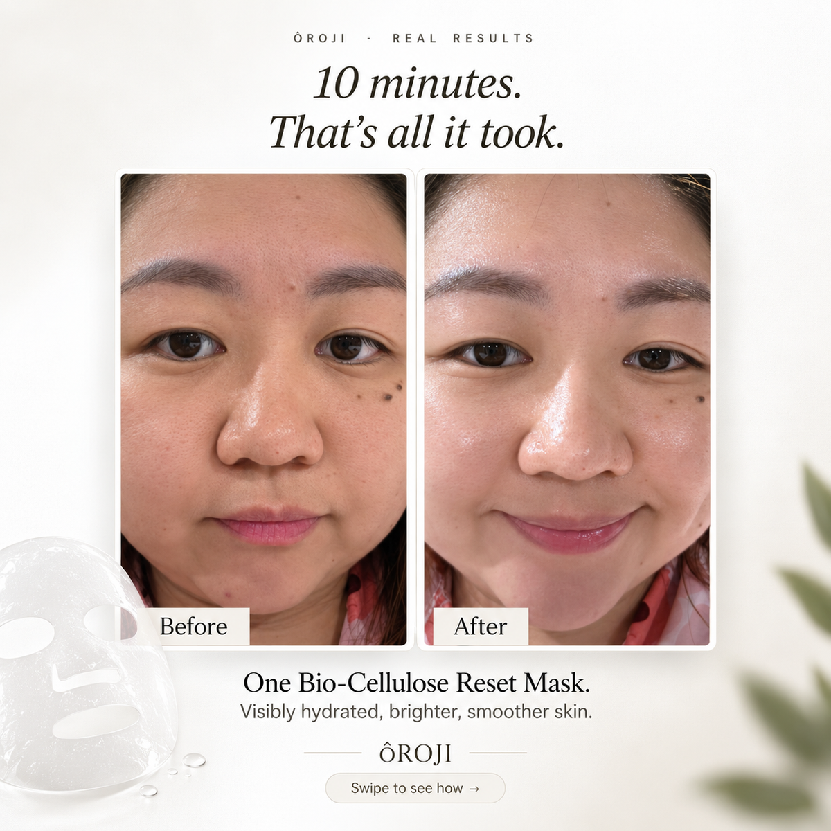 ÔROJI Re:Membrane™ Complex Bio-Cellulose Treatment Mask 10-Minute Reset Mask