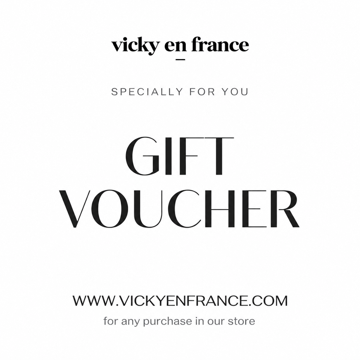 VICKY EN FRANCE gift card