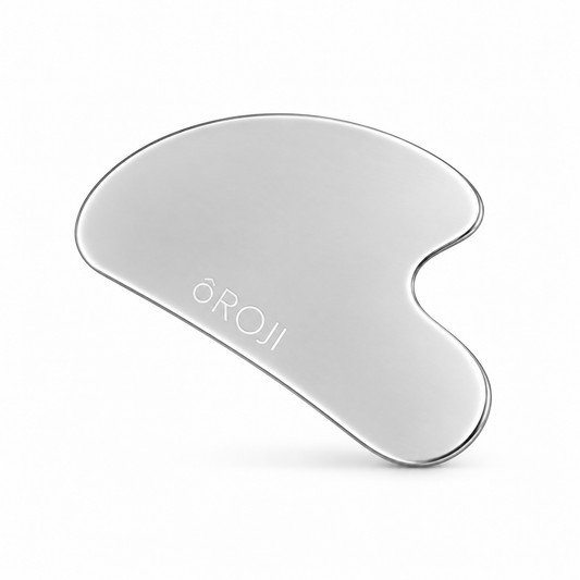 ÔROJI Stainless Steel Gua Sha : Sculpt Smooth Glow: Face•Neck•Décolleté