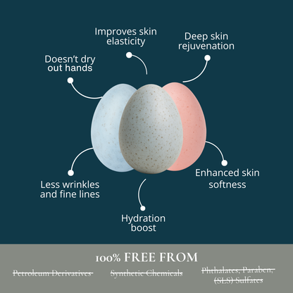 C'est la Chic(k) : Eggshell Membrane Collagen Scrub Soap Set