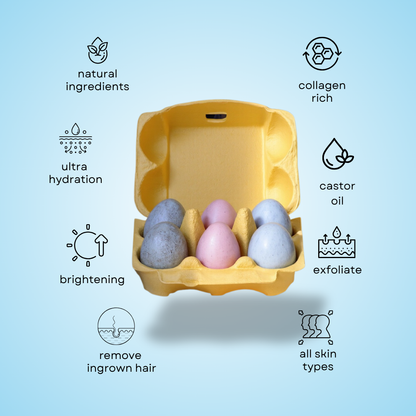 C'est la Chic(k) : Eggshell Membrane Collagen Scrub Soap Set