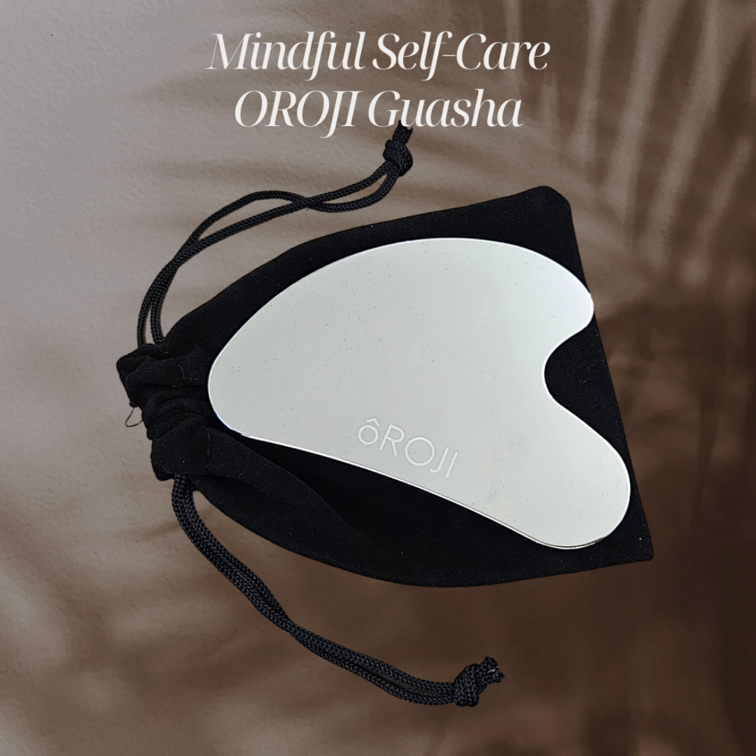 ÔROJI Stainless Steel Gua Sha : Sculpt Smooth Glow: Face•Neck•Décolleté