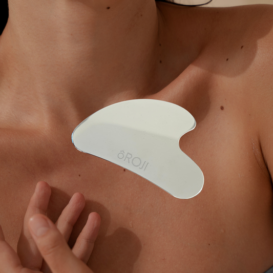 ÔROJI Stainless Steel Gua Sha : Sculpt Smooth Glow: Face•Neck•Décolleté