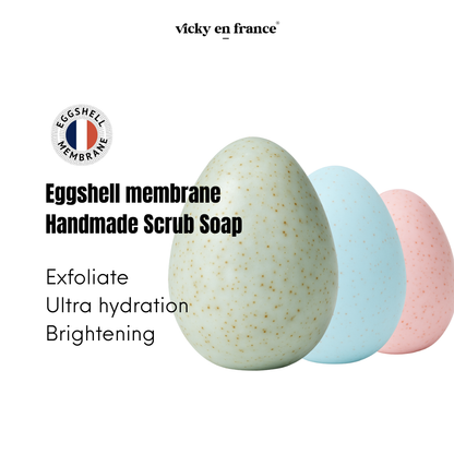 C'est la Chic(k) : Eggshell Membrane Collagen Scrub Soap Set